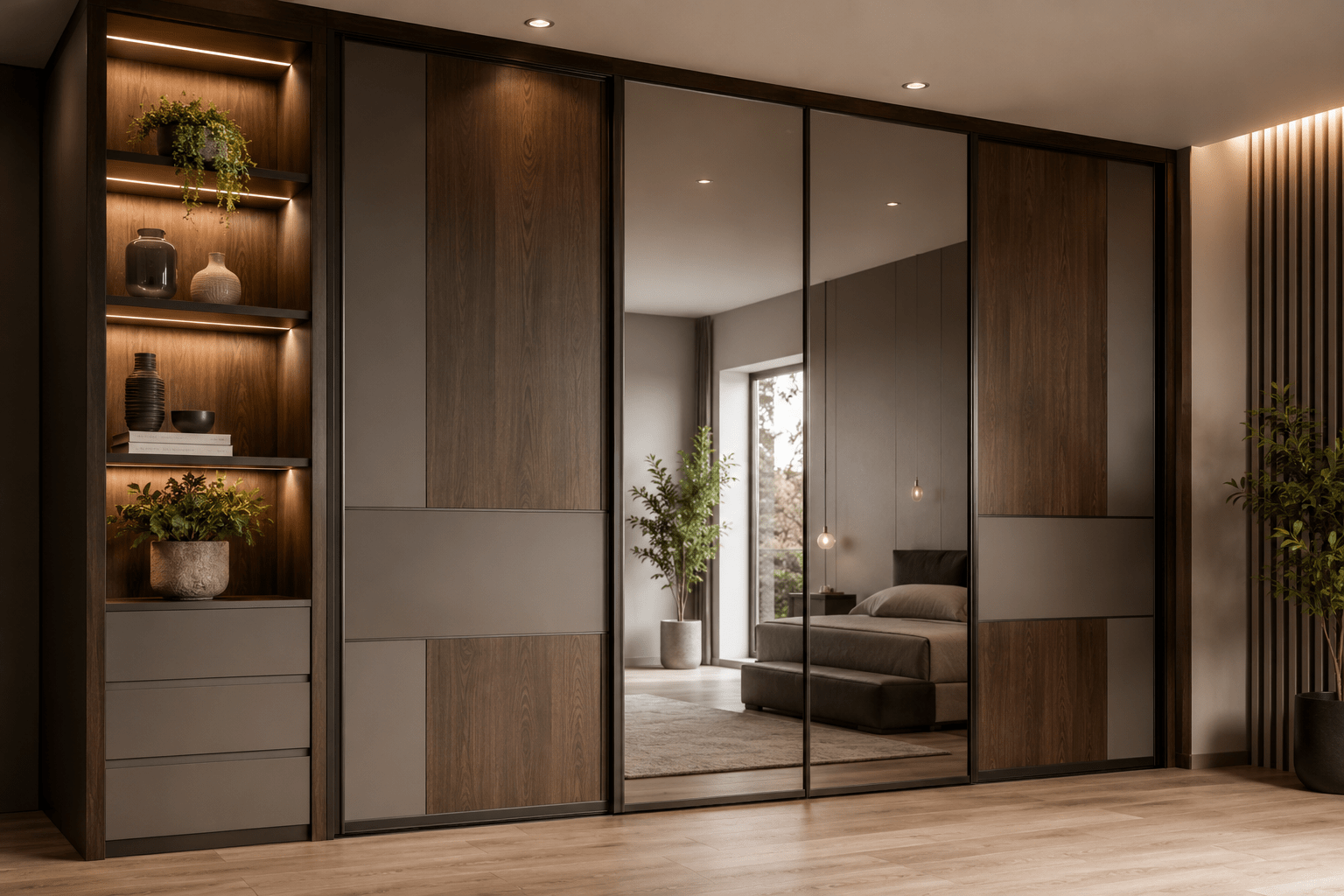 Modern bedroom featuring stylish Sliding Wardrobes for smart storage solutions