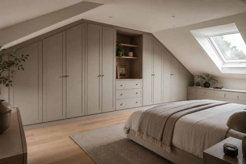 Wardrobes under eaves: Smart Storage Ideas for Sloping Ceilings 4 Built-in wardrobes under eaves for sloping ceilings