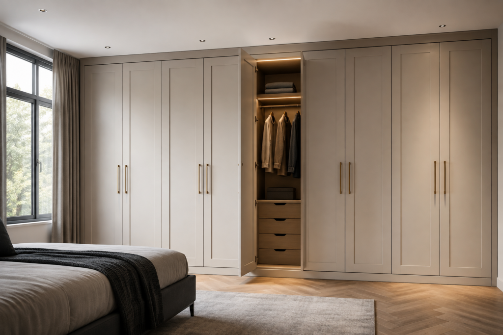 MDF fitted wardrobes built for practical bedroom storage