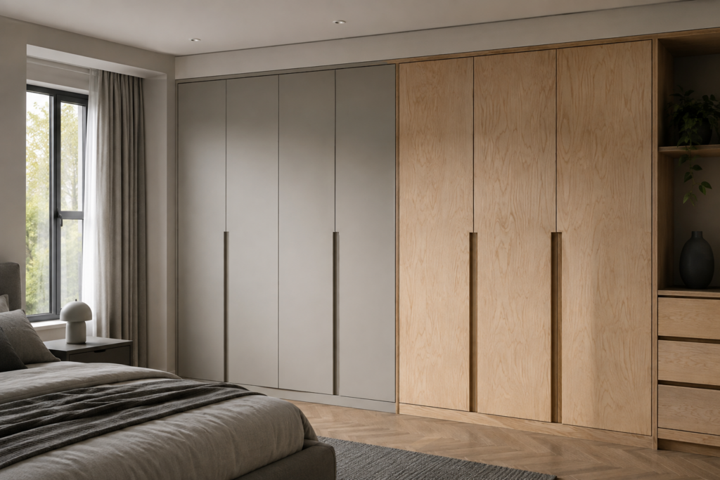 Is Plywood or MDF Better for Bespoke Fitted Wardrobes? 1 Plywood and MDF materials for bespoke fitted wardrobes